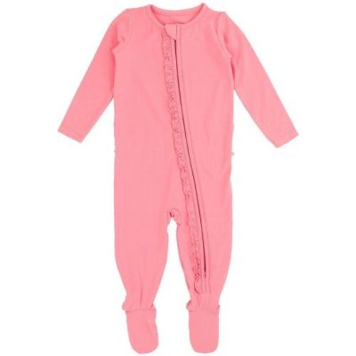 Rufflebutts Modal Blend Baby Girls Ruffle One Piece Footie Pajamas - Dashing Dreams, 12-18m