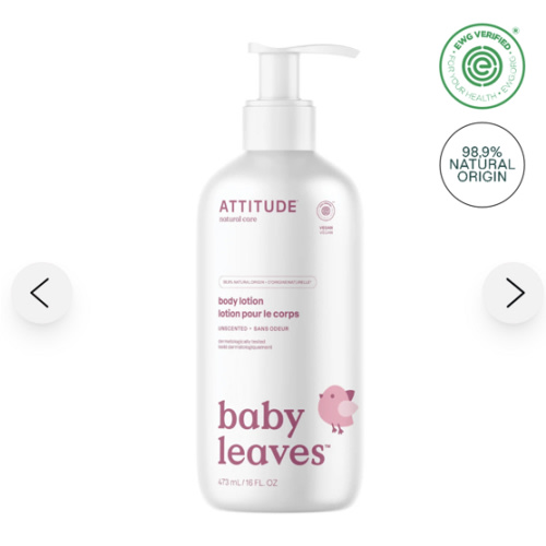 Attitude Unscented Baby Lotion