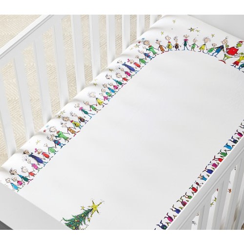 Dr. Seuss's The Grinch™ Picture Perfect Organic Crib Fitted Sheet | Pottery Barn Kids