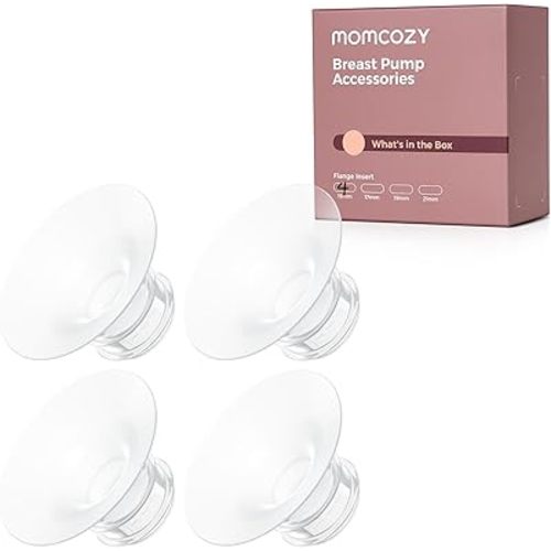 Momcozy M5| M6| M9 Original Replacement Accessories, Food-Grade Silicone & BPA Free, Original Breastfeeding Parts, Inserts 15mm, 4 Pack