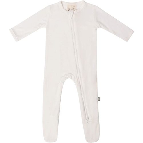 KYTE BABY Soft Bamboo Rayon Footies, Zipper Closure, 0-24 Months - Cloud - 6-12 Months