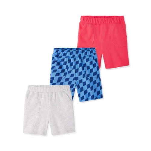 Garanimals Baby & Toddler Boy Cotton French Terry Pull-On Shorts, 3-Pack, 0M–6T