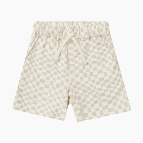 Rylee + Cru Bermuda Short - Dove Check, 18-24 M