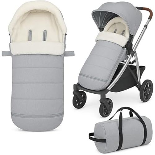 Stroller Footmuff Bunting Bag for Winter – Universal Stroller Cover for Cold Weather, Compatible with UPPAbaby Vista V2 / V3 / Vista/Cruz/Cruz V2 / RumbleSeat/Ridge/Minu – Storage Bag Included