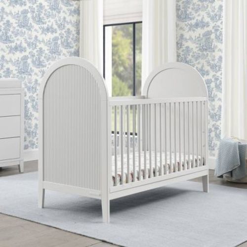 Delta Children Eloise 4-in-1 Convertible Crib - Greenguard Gold Certified - Moonstruck Gray