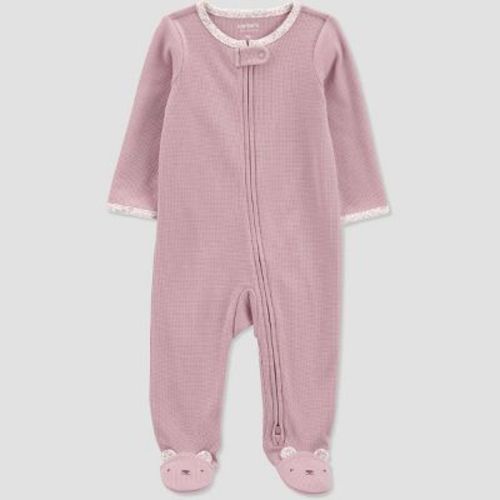Carter's Just One You®️ Baby Girls' Thermal Mauve Solid Sleep N' Play - 3m