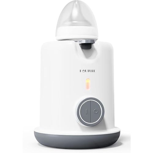 HAUTURE Bottle Warmer, 2-in-1 Fast Baby Bottle Warmer for Breastmilk & Formula, Warms Baby Milk to Body Temperature in Minutes, One Button Control