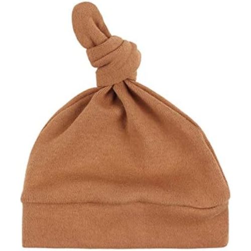JANGANNSA Newborn Baby Hat Infant Baby Boys Beanie Top Knot Stretchy Hats for Girls 100% Organic Cotton