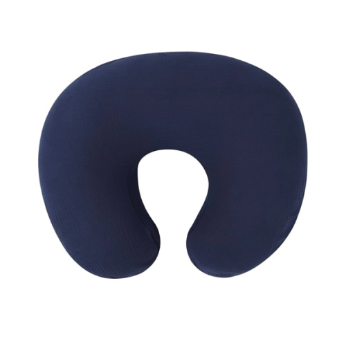 Onacosht Muslin Nursing Pillow Cover Soft 100% Cotton Feeding Pillow Slipcover Fits Standard Infant Nursing Pillow for Baby Girl and Boy, Navy Blue