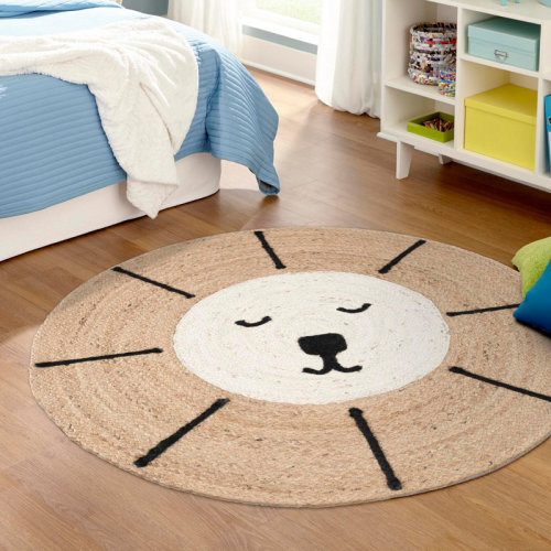 Unique Loom Kids Braided Jute No Pattern Hand Braided Jute / Sisal Rug | Wayfair