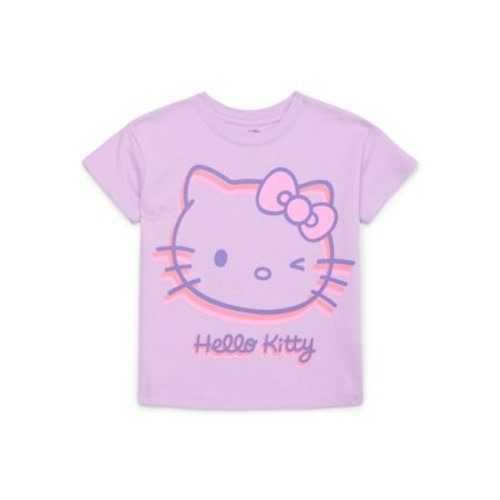 Hello Kitty Toddler Short Sleeve Crewneck Tee, Sizes 12M-5T