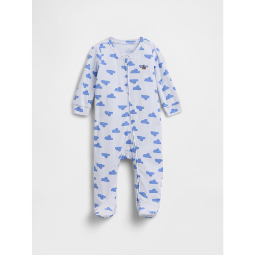 (0-3 months) Baby Print Two-Way Zip One-Piece