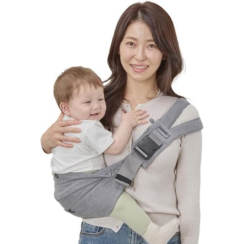 GOOSEKET 365 Toddler Carrier, 100% Cotton, Lightweight, Easy-to-USE, Portable, Suitable from 6-48 Months, Supports UP to 44LBS (Gray)