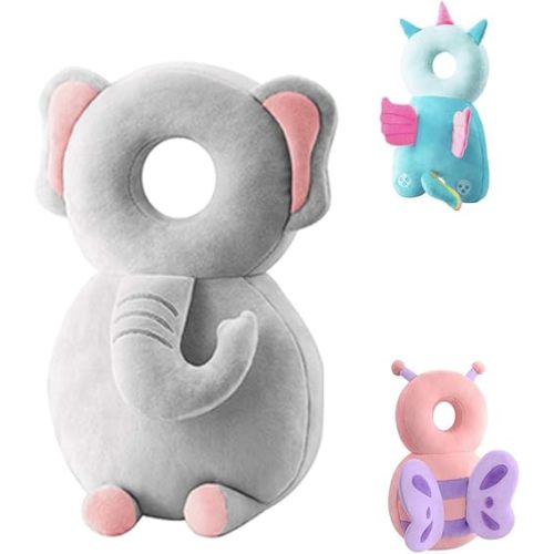 JunNeng Toddler Baby Head Protection Cushion Backpack Wear,Grey Elephant