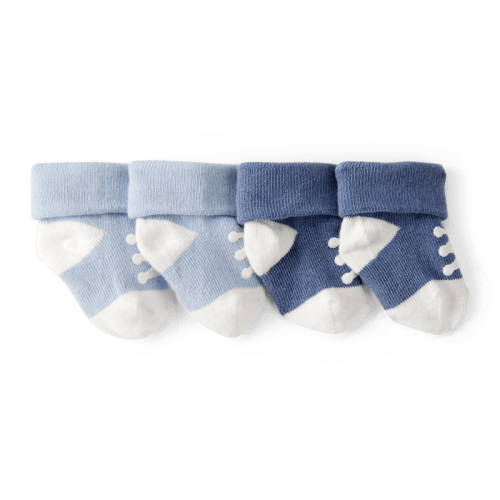 Blue/White Baby 2-Pack Sneaker Booties | Carter’s Oshkosh Canada