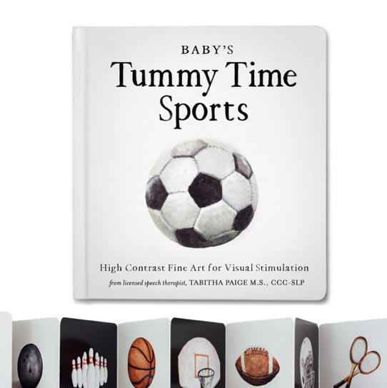 Baby's Tummy Time Sports: High-Contrast Fine Art for Visual Stimulation (Tabitha Paige Children's Book Series)