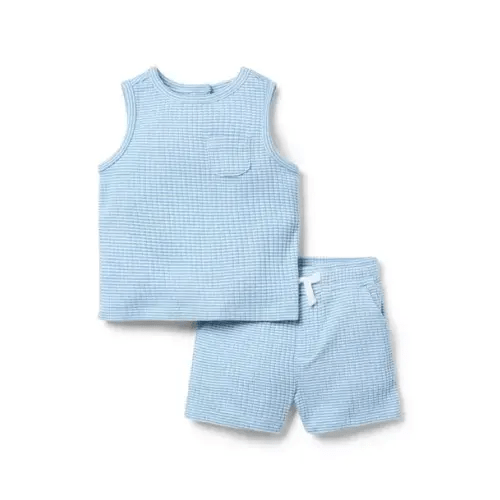 Baby Striped Ribbed Matching Set