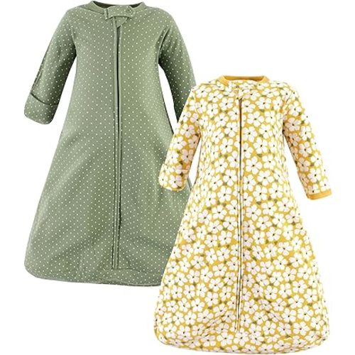 Hudson Baby Unisex Baby Cotton Long-Sleeve Wearable Sleeping Bag, Sack, Blanket