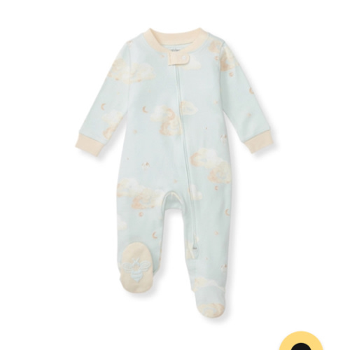 Good Night Sky Organic Cotton Sleep and Play Ice Flow