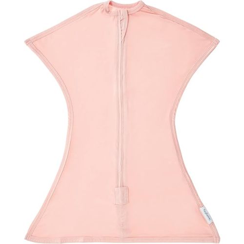 SleepingBaby EverSoft Zipadee-Zip Transitional Swaddle Sack, Viscose from Bamboo, Wearable Blanket with 2-Way Zipper - Dusty Rose, XS
