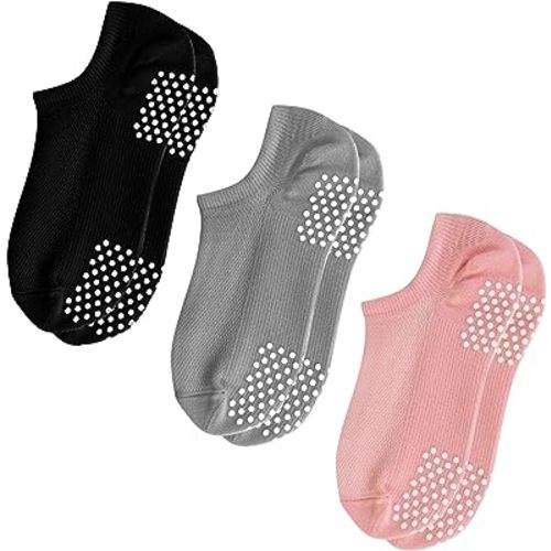 Pilates Socks Non Slip: Women Grip Socks for Yoga Barre Hospital House
