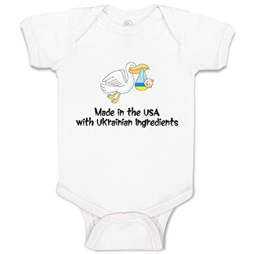 Cute Rascals Baby Bodysuit Made in The Usa with Ukrainian Ingredients Boy & Girl Baby Clothes Funny Cotton A White Design Only 6 Months