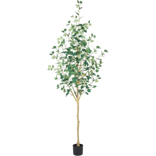 Artificial Eucalyptus Trees Indoor 7FT, Extra Tall Faux Eucalyptus Plant, Artificial Silk Tree Floor Plants for Home Bedroom Living Room YJL210