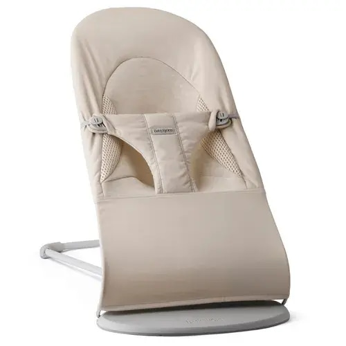 Babybjorn Bouncer Balance Soft Woven/Jersey Tri-Fabric Light Beige | Baby Bunting AU