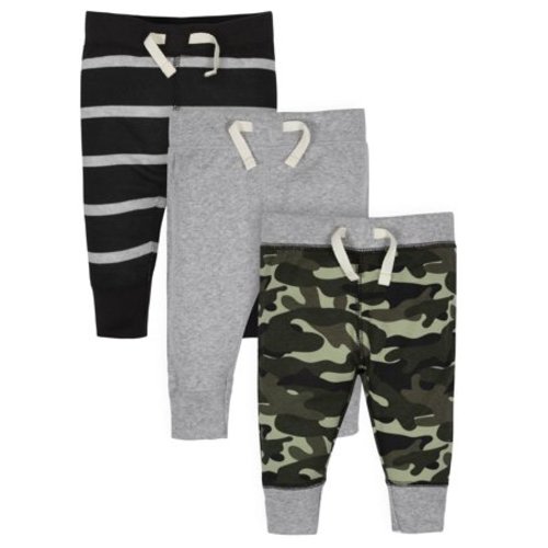 Gerber Baby Boy Organic Active Pants, 3-Pack