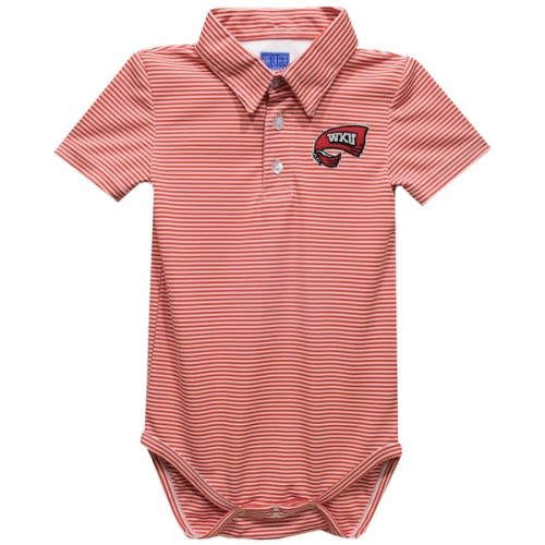 Western Kentucky Hilltoppers Vive La Fete Infant Polo Pencil Stripe Bodysuit - Red