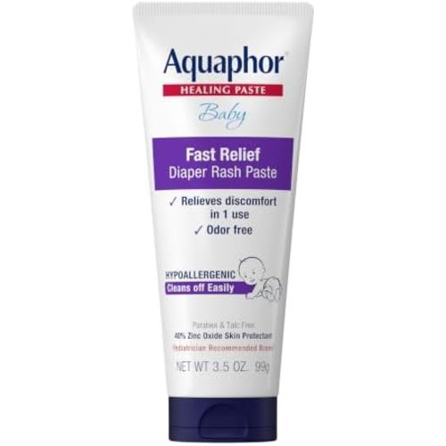 Aquaphor Baby Diaper Rash Paste with Zinc Oxide, 3.5 OZ
