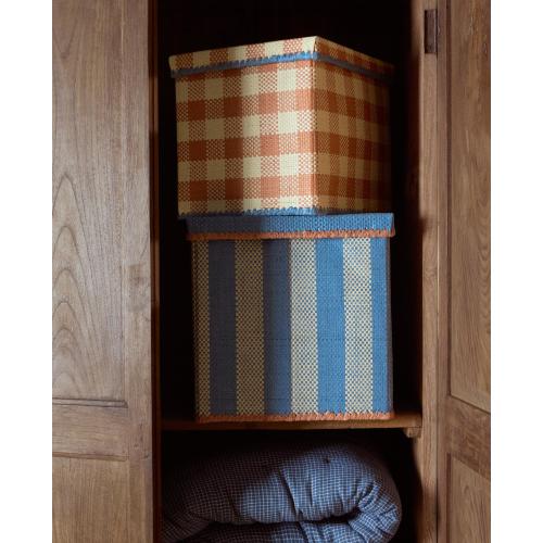 KIDS FOLDABLE CHECKERED BASKET