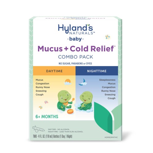 Hyland's Naturals Baby Mucus and Cold Relief for Kids, Day & Night Value Pack, 8 fl oz