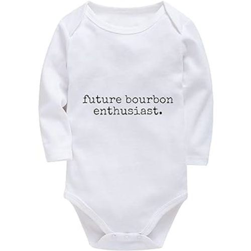 Future Bourbon Enthusiast Clothing New Born Long Sleeve Unixex Baby Clothing White 0-3 Month Outfit Boy