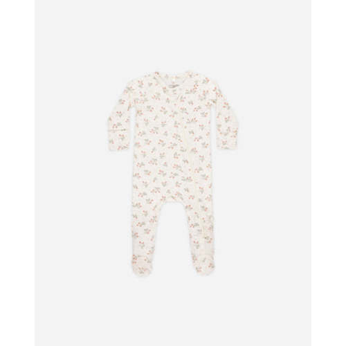 Bamboo Zip Footie || Strawberries