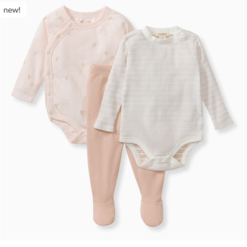 Ditsy Floret 3 Piece Bodysuit & Pant Set – Burt's Bees Baby