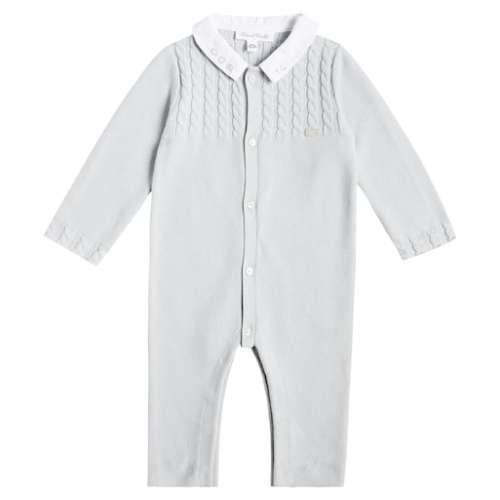Baby cable-knit cotton onesie