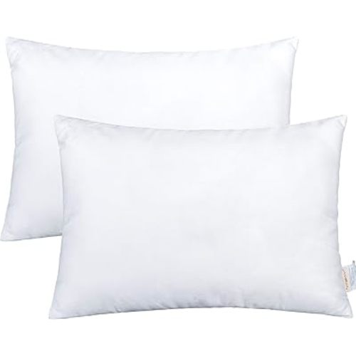NTBAY 2 Pack Cotton Down Alternative 13x18 Pillows, Machine Washable - Soft and Breathable Travel Small Pillows for Sleeping, Ideal for Daycare, Crib, Cot