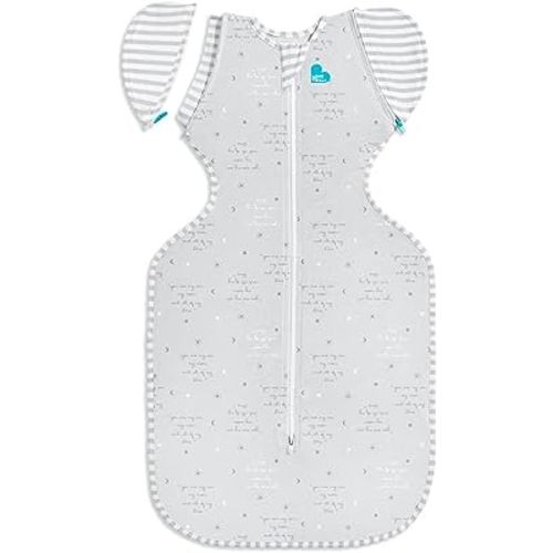 Love to Dream Swaddle Up Transition Swaddle, Patented Zip-Off Wings, Gently Help Baby Transition from being Swaddled to Arms Free when showing signs of rolling, Lite 0.2 TOG, 19-24 lbs, Gray