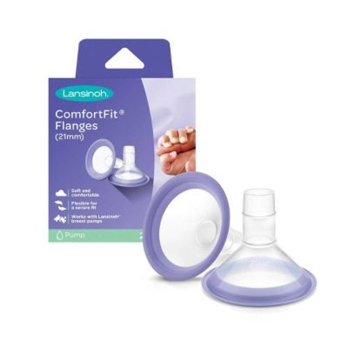 Lansinoh Comfort Fit Breast Pump Flanges - 21mm - 2ct