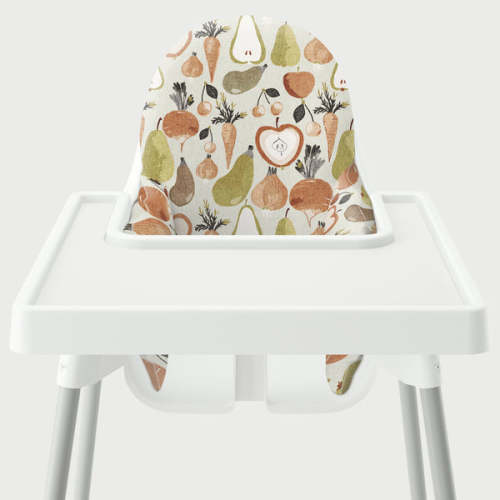 Earthy Veggies - High Chair Cushion Cover