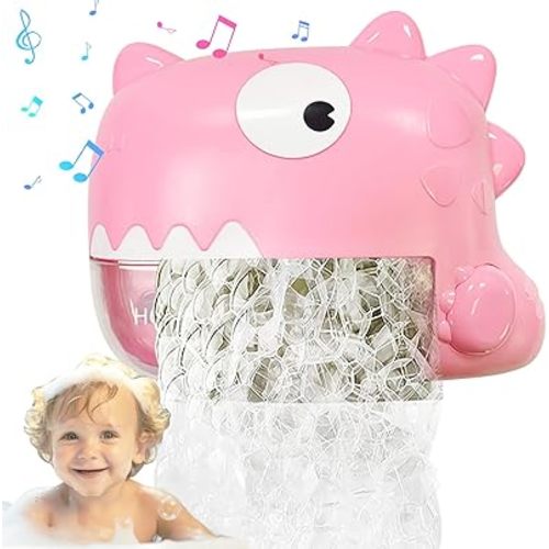 Baby Bath Toys - Bath Toys Bath Bubble Machine Automatic Bubble Maker with Music, Bath Toys for Kids Ages 1-3 4-8 Toddler Bath Toys Dinosaur Toys for Kids 3-5 Gifts for Boys Girls