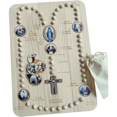 Wooden Rosary Board,Montessori Wooden Rosary Board Chuck,Wooden Rosary Color Chuck Wooden Pallet,Early Education Enlightenment Toys