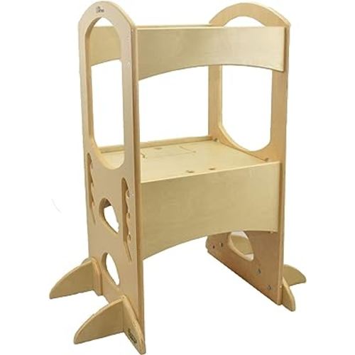 Amazon.com: Little Partners Kids Learning Tower Kitchen Learning Tower for Toddlers, Child Kitchen Stool Helper Adjustable Height Step Stool, Wooden Frame, Counter Step-Up Active Standing Tower (Natural) : Home & Kitchen