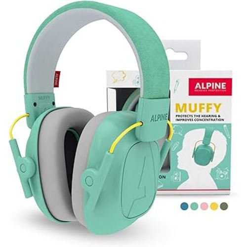 Alpine Muffy Kids - Noise Cancelling Headphones for Kids - CE & ANSI Certified - 25dB - Sensory & Concentration Aid - Mint