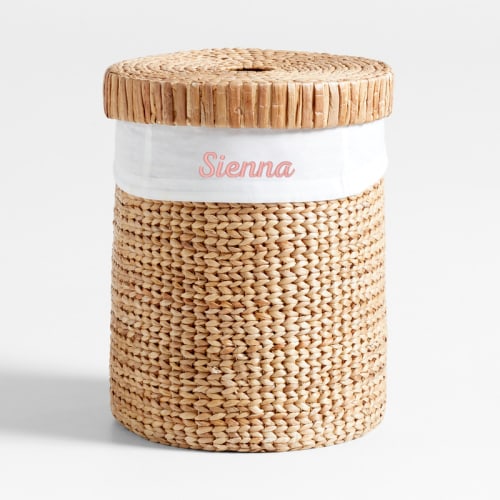 Personalized Wonderful Wicker Organic Cotton Hamper Liner