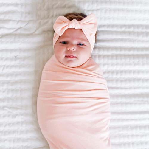 Knit Swaddle Blanket - Blush