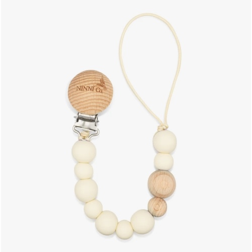 Ninni Co. Marshmallow Cream Pacifier Clip