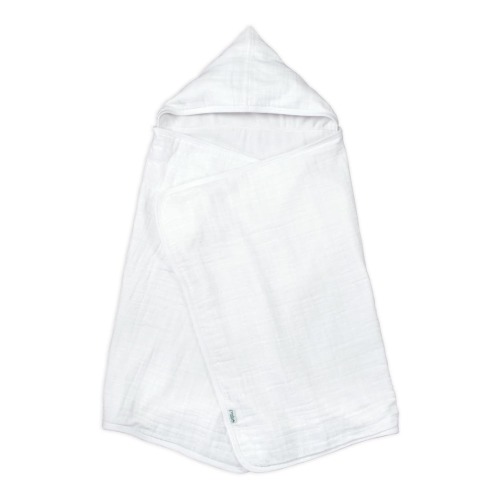Organic Cotton Muslin & Terry Reversible Hooded Towel