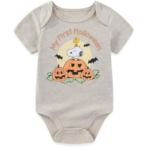 Peanuts Snoopy Baby Boys My First Halloween Bodysuit for Newborn and Infant